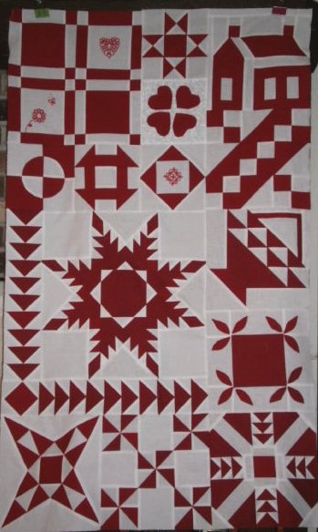 Some blocks assembled