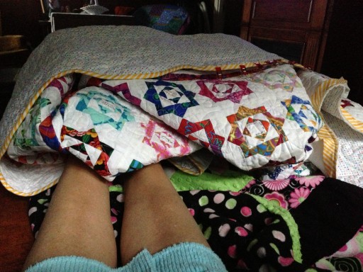 brenda's quilt kept my feet warm